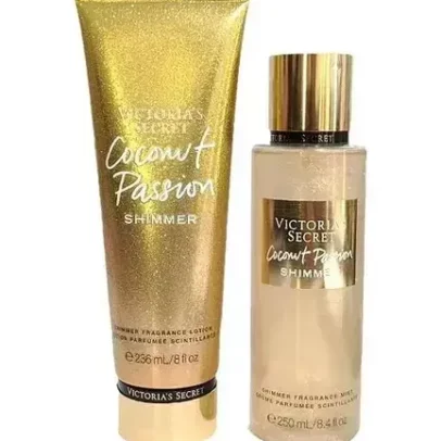 Victoria´s Secret Kit Body Splash + Creme Hidratante Coconut Passion SHIMMER 250ml +236ml