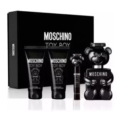 Kit Toy Boy Moschino Perfume Eau de Parfum 100ml + Shower Gel 100ml + Pós Barba +Travel 10ml