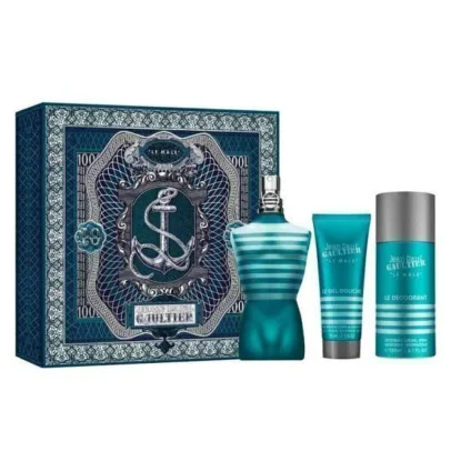 Kit Le Male Jean Paul Gaultier Eau De Toilette Masculino 125ml + Gel De Banho 75ml + Desodorante 150ml
