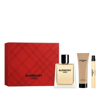 Kit Burberry Hero Perfume Eau de Toilette 100ml + Travel Size 10ml+ Gel de Banho 75ml