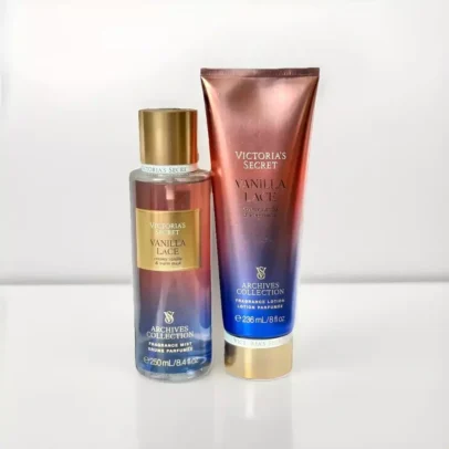 Victoria´s Secret Kit Body Splash + Creme Hidratante Vanilla Lace 250ml +236ml