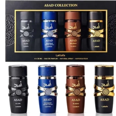 Asad Collection Lattafa Eau de Parfum Asad 25ml Asad Bourbon 25ml Asad Zanzibar 25ml Asad Elixir 25ml