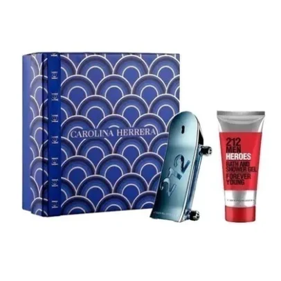 Kit Carolina Herrera 212 Heroes Perfume Masculino Eau de Toilette 90ml + Gel de Banho 100ml