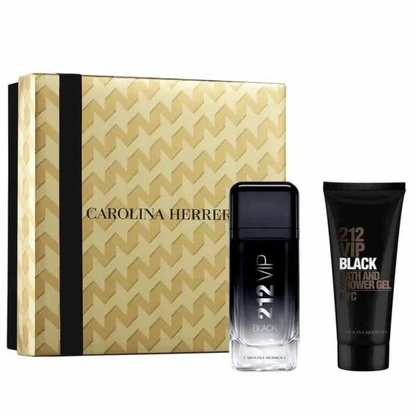 Kit 212 VIP Black Carolina Herrera Eau de Parfum 100ml e Gel de Banho